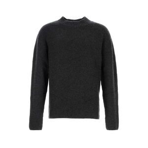 Le Kasha Men Charcoal Cashmere Stmalom Sweater